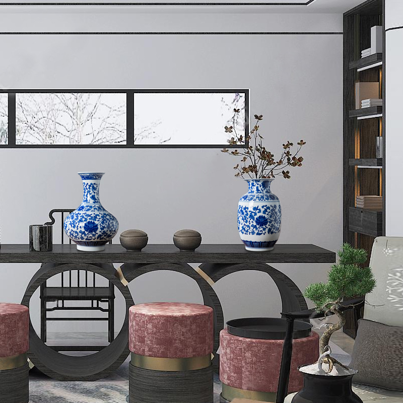 Antique blue and white porcelain in jingdezhen ceramics vase sitting room porch decorate household act the role ofing is tasted furnishing articles TV ark