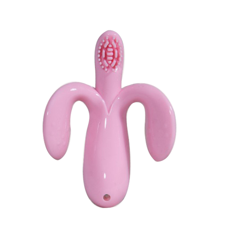 install baby toothbrush, baby soft hair brush, baby 0-1-2-3-year-old silicone toothbrush