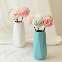 ins single ping-pong chrysanthemum simulation flower fake flower living room home small fresh soft dandelion dried flower decorative flower insert