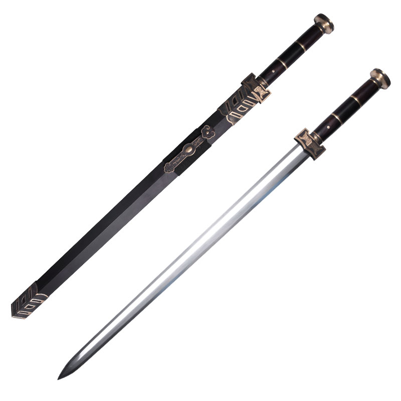 guile longquan sword shop eight han jian pattern steel surface burning blade sword ruyi sword sword integrated weapon is not edged usually