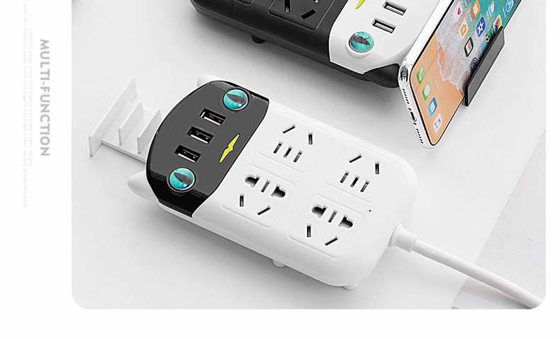 线插线板宿舍学生神器创意插排面板多孔家用带线拖线板接线板_优惠购