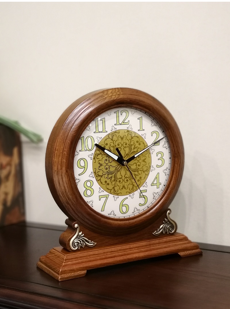大号复古时钟钟表座钟欧式客厅创意台钟摆钟实木坐钟摆件丽声机芯