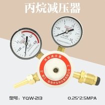 Platinum only propane bottle pressure reducer YQW-213 pressure regulating gas pressure reducing valve pressure gauge 0 25*2 5 Shanghai same model
