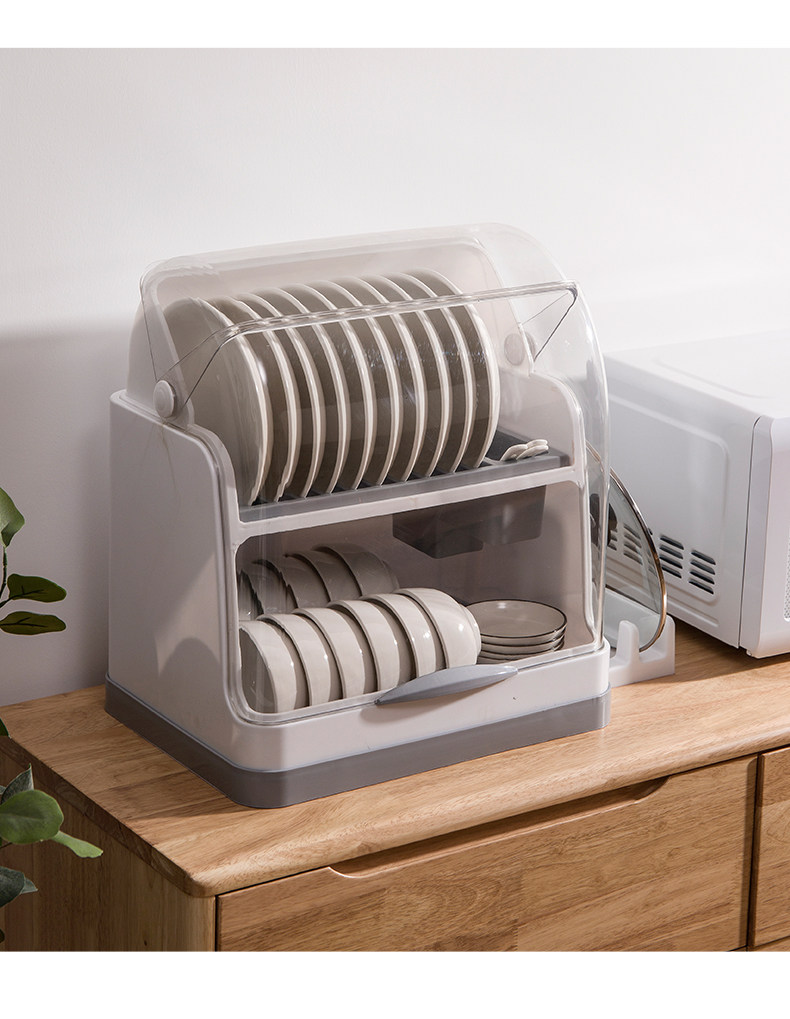 碗柜家用厨房多功能碗筷沥水架收纳盒台面放碗碟餐具滤水置物碗架