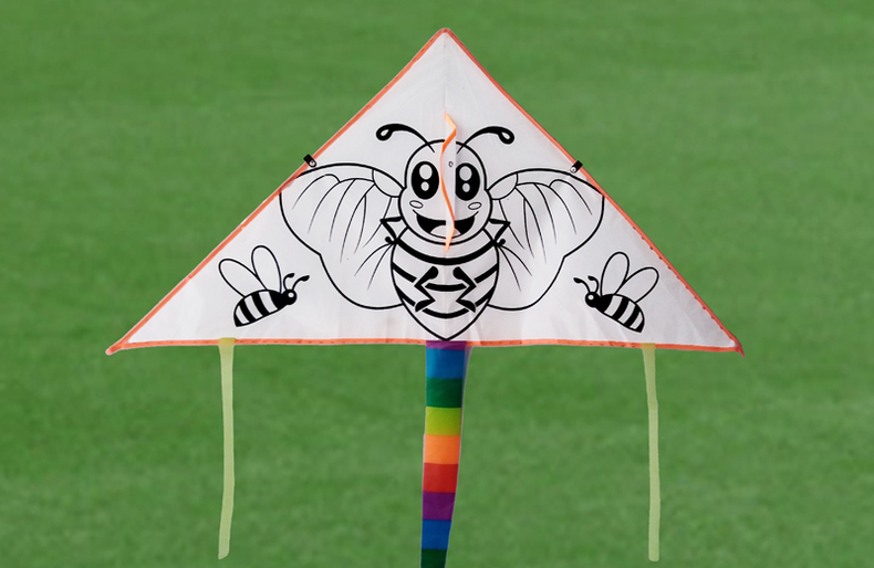 diy风筝空白风筝儿童教学绘画手绘活动线条填色风筝材料包