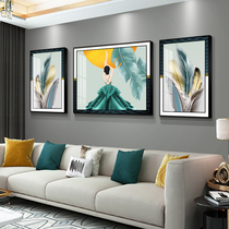 Living Room Decoration Painting Sofa Background Wall Hanging Painting Modern Minima Mural Light Lavish Art Living Room Painting Atmosphere Triptych