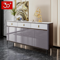 Italian rock board ultra-thin dining side cabinet against the wall modern simple light luxury living room locker tea cabinet 30cm