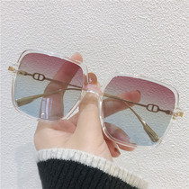 Lady Moggles 2022 New Korean version of the Korean version Chaonets red large frame anti-UV polarized sunglasses big face