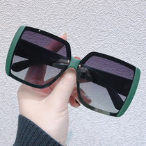 2022 new sunglasses womens fashion big frame polarized sun protection sunglasses round face big face anti-ultraviolet Korean version tide