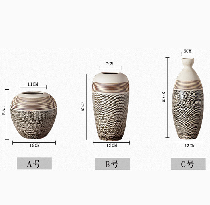 Jingdezhen ceramic vases, I and contracted household hydroponic flowers dried flower arranging flowers furnishing articles sitting room pure and fresh and small table