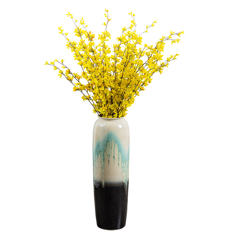 Ceramic large ground vase to decorate the sitting room is I and contracted household of Chinese style porch place high European flower arrangement