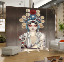 Chinese classical Peking opera beauty screen partition fashion living room Xuan closed coffee bar YY anchor background wall
