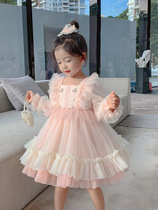 NextElsa girl Lolita dress 2023 spring dress new baby fashionable tarp yarn princess skirt