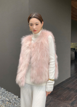 Lier Gaoding LRKS〖Aegean Sea〗Imported American raccoon fur sheep fur 2021 new women