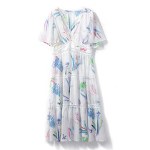 Lier Gaoding LRKS (Gift box skirt)Qiao Qi Sa Xisi Li elegant printed beautiful goddess skirt 1LYZA33