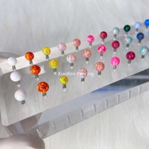 Immortal punctures USA imports Europosphere 5mm14g internal thread titanium alloy tongue nail ear nail puncture ornament