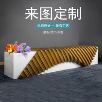 FRP leisure chair cartoon mall seat outdoor chair public stool area rest waiting bench customization