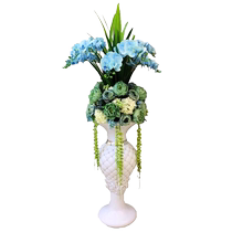 Resin European-style large vase simulation floral set ornaments living room model room hotel decoration crafts