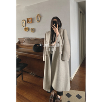 Qian Meixi Temperament Thickening of Maos Jacket Female Loose medium Long-style Double-sided Son Coat 2021 Winter New