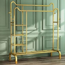 Home Hanging Hanger Floor Bedroom Folding Easy Drying Clothes Hanger Single Room Inside Double Pole Mesh Red Placing Clothing Cap Rack Subs