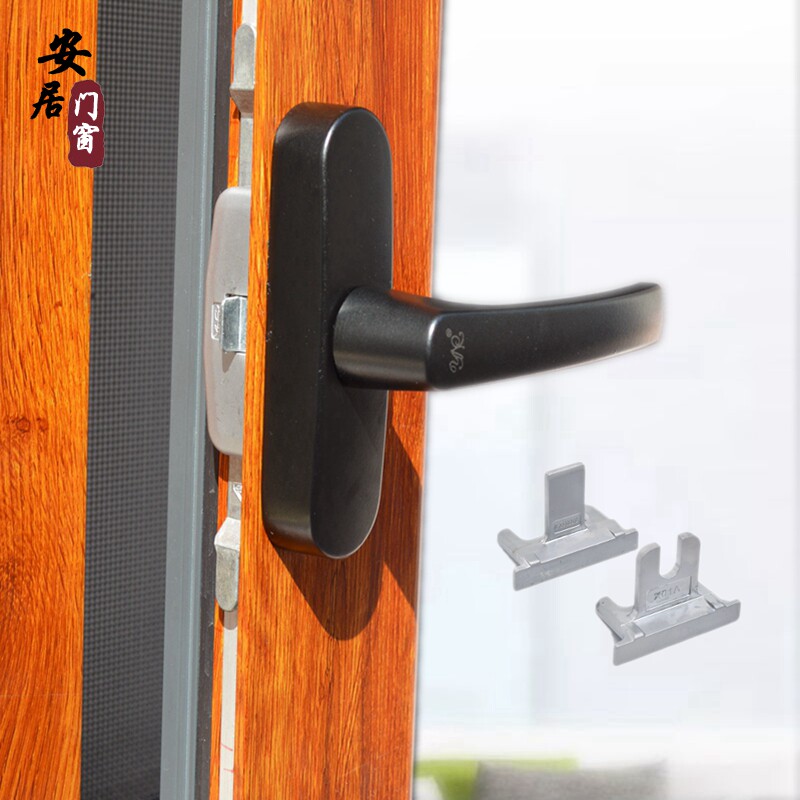 窗户把手断桥铝合金门窗内开内倒传动执手内外推窗拉手锁配件
