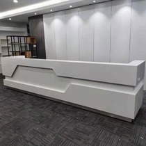 Baked Paint Reception Counter Curved Bar Beauty Salon Cashier Company Welcome White Front Counter Desk