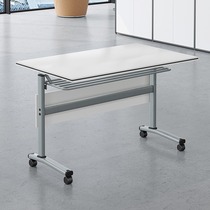 Removable Folding Table Training Table Meeting Table Long Bar Table Duo Desk Chair Long Bar Student Coaching Class Table