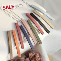 10 soft and cute colors Korean simple frosted word clip texture side clip banghai clip ins girl hairclip New