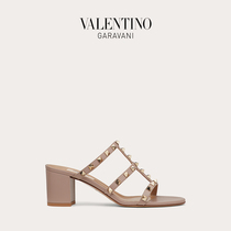 VALENTINO VALENTINO GARAVANI ROCKSTUD calfskin tow stud sandals