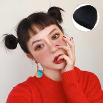 Wig fake Liu Hai Second yuanmei Qiliu Hai wig piece natural round face brow on short Liu Haixiu face No-mark female