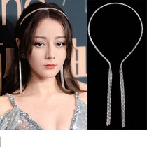 Dirizhot with the same three rows of drill flow Su hair stirrup brief temperament water drill head hoop temperament super-fairy rear hanging hair accessories