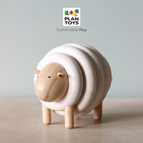 Plantoys wooden string sheep children organic wood play baby fine movement training educational toy