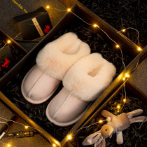 Cotton slippers women winter indoor thick bottom warm home couples home men plush home winter women plus velvet