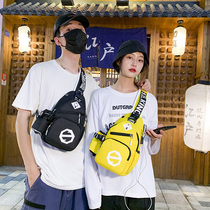 (common for men and women) lovers bag chest front bag 2021 new Chaobou chest bag Female retro port Wind oxford cloth bag