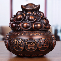 Pure color copper cornucopia ornaments Zhaocai Jocai living room Feng Shui decoration crafts