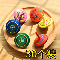 Wood Small Tops Children Desktop Creative Nostalgia Toy Male Girl Hand Turned Spinning Kindergarten Prize Small Gift