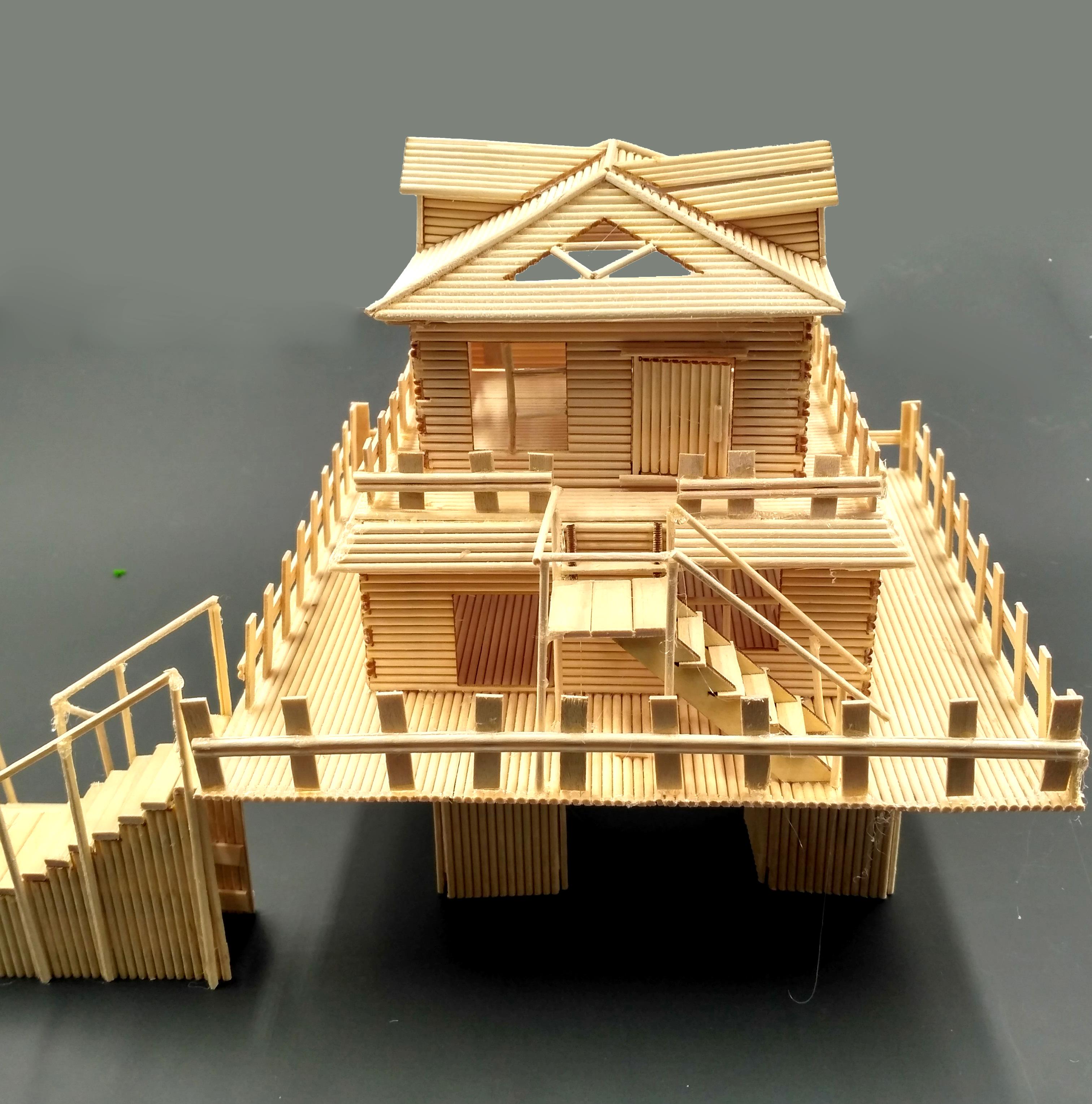 牙签模型雪糕diy小房木棒小木棍儿童手工手工制模型制作工具