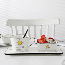 Thai nostalgia Western tableware Steak Japanese one-person breakfast Afternoon tea ins net celebrity food photo tableware 651