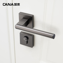Gaiai indoor door lock mute magnetic suction home bedroom bathroom toilet universal extremely simple invisible golden handle