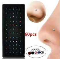Ear Nail Nose Nail Mini Ear Bone Nail Stainless Steel Rhinestone Nose Nail 10 Sell Mixed Color
