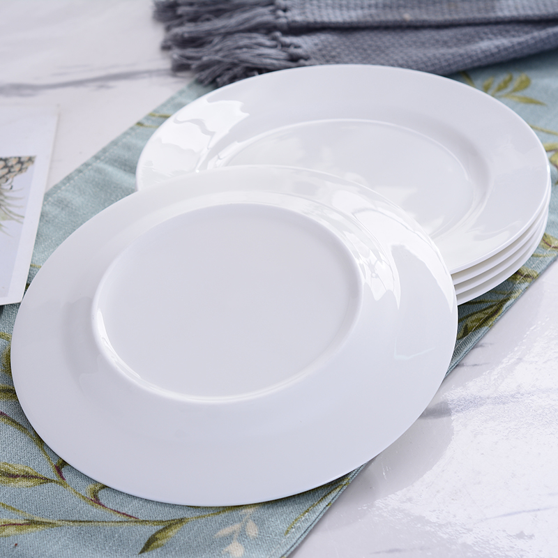 Jingdezhen ceramic dishes of pure white ipads porcelain tableware single deep dish platter dishes 6 inch 8 "10" 0