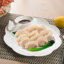 Japanese creative ceramic plate with vinegar dish dip dish dumpling plate drain dumpling plate steamed dumpling plate dish