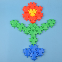 Flat Flat Large Thickened Modelling Building Block Children Plastic Parquet Puzzle Kindergarten Children Indoor Assembly Toy