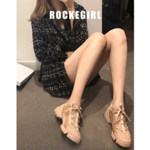 2022 new thick-soled daddy shoes womens tide ins net red wild autumn summer fried street to increase the height of sports casual shoes