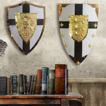 Medieval Roman shield wall-mounted Hotel KTV Internet cafe porch Wall wall-mounted metal iron crusader Sparta