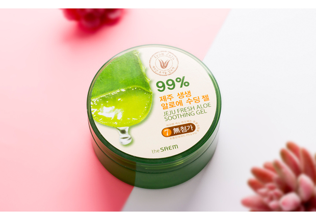 得鲜the saem芦荟胶原液补水保湿美白修复祛痘舒缓睡眠面膜正品