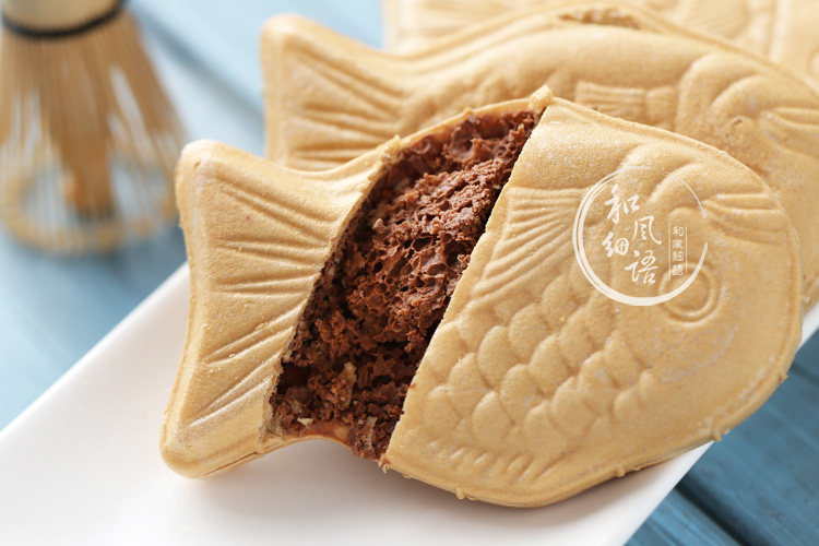 日本进口零食品 名糖meito 鱼形巧克力夹心脆饼干 鲷鱼烧酥饼16g