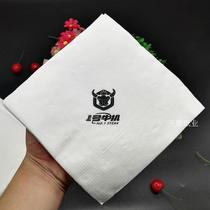 Western restaurant bag knife and fork napkin paper steak house oil towel 33 * 33cm can be customized logo paper towel