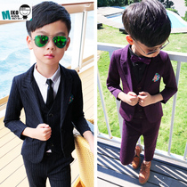 Clearance spring and autumn childrens suit three-piece childrens clothing Korean version of the new boy suit suit flower girl dress
