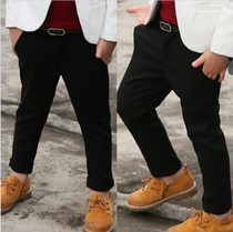 Autumn boys Black trousers Childrens clothing Bottoms Childrens suit pants pants elastic waist